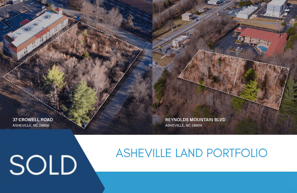 Aerial images of sold Asheville land parcels